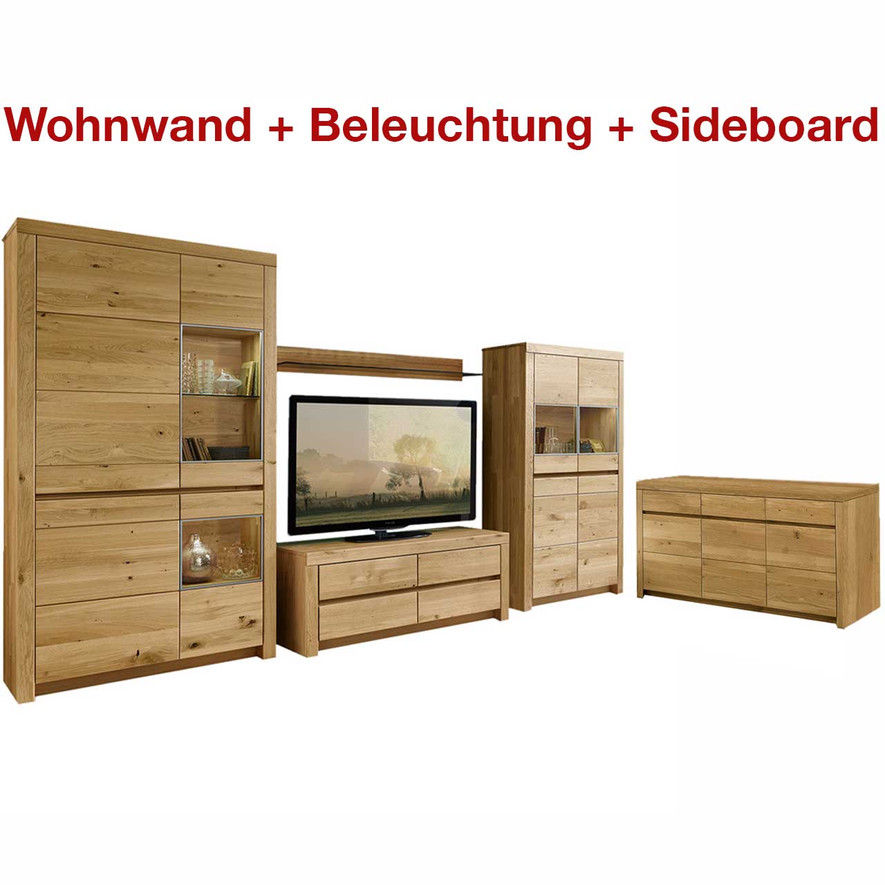 Wöstmann SOLEO 3000 - Wohnwand 3006 - Wildeiche