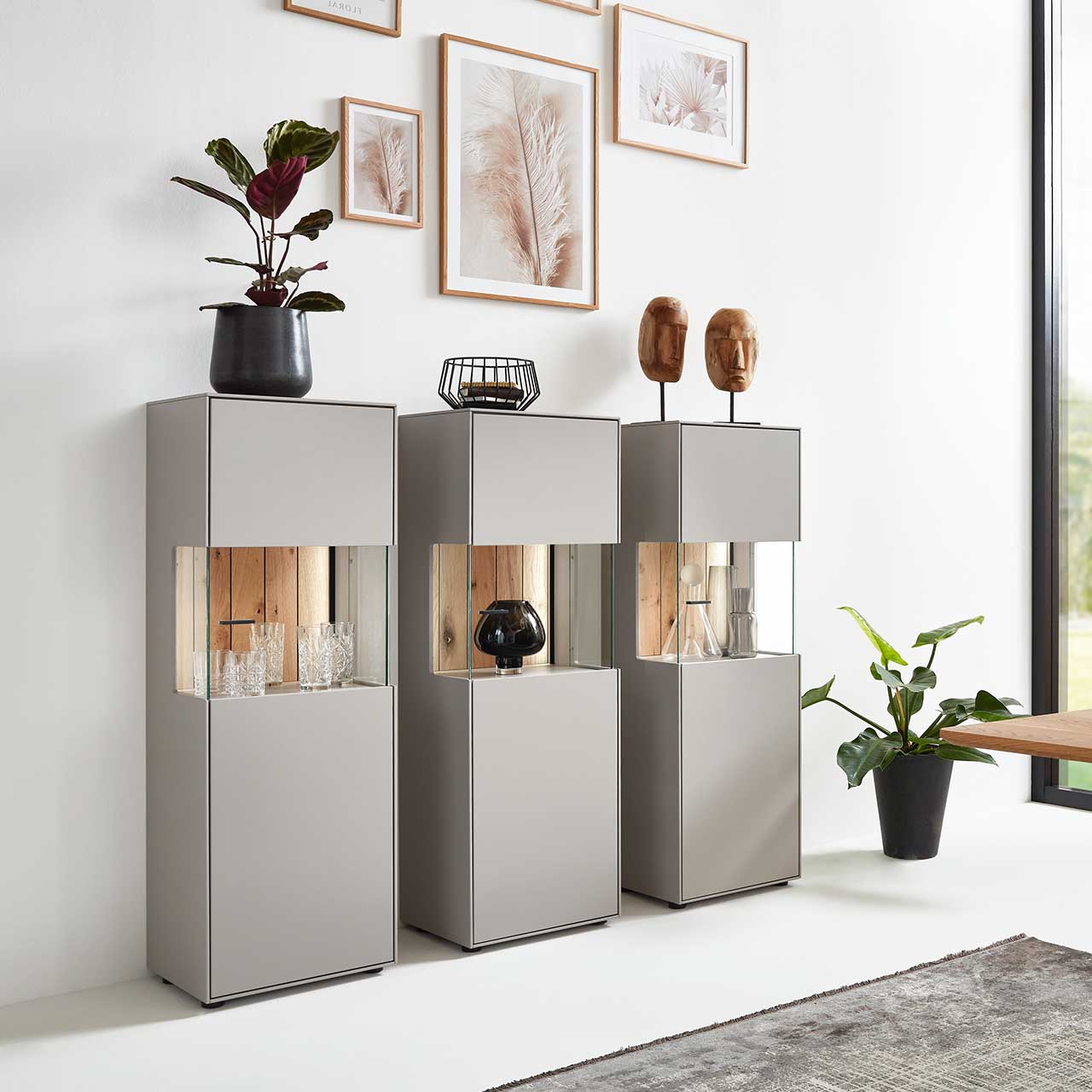 Wöstmann WM 2380 - Highboard 4414 Lack samtgrau